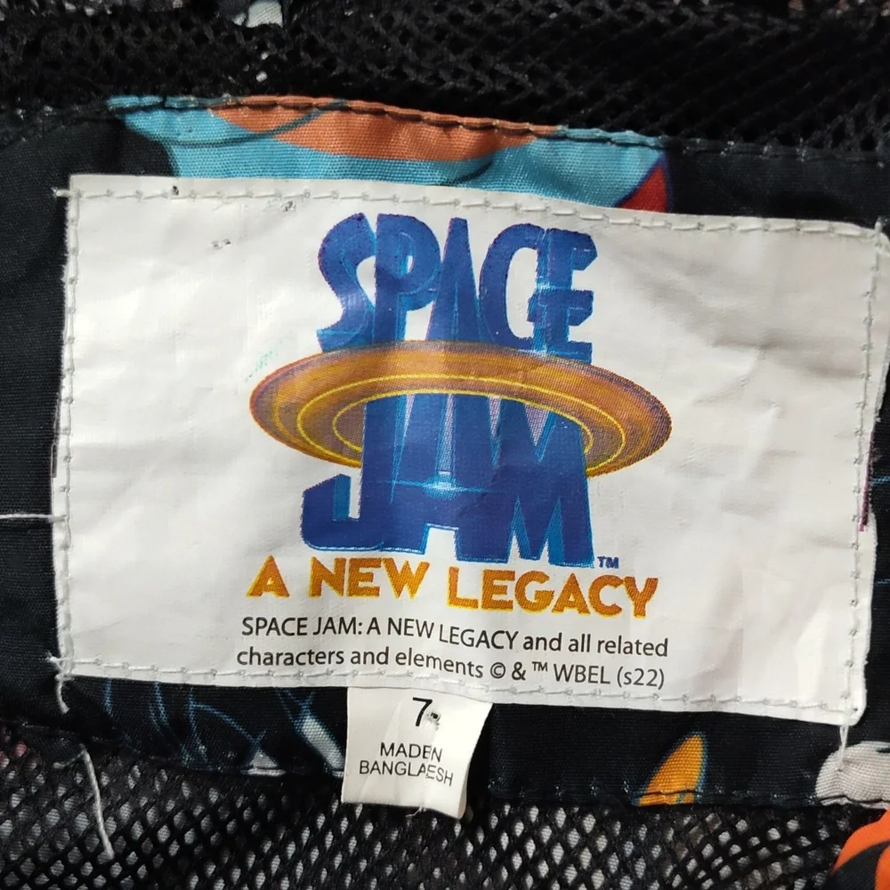 Members only space jam a new legacy bomber jacket sz7 looney tunes bugs bunny - Picture 5 of 5
